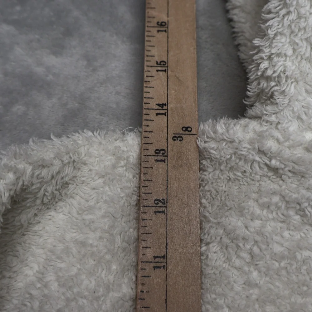 Patagonia Jacket Baby 12-18M White Furry Friends Fleece Hoody Bear Ears Full Zip